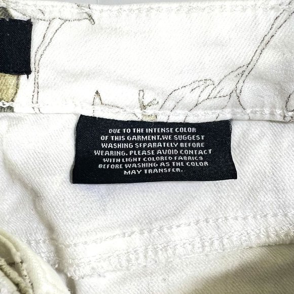 Buffalo David Bitton - Women's Sz 12 - Havana White Jeans High Rise Ankle Skinny - Picture 5 of 13